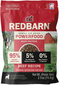 Redbarn Powerfood Air Dried Dog Food - 95% Beef & Beef Organs - High Protein Grain-Free Non-GMO Premium Dry Full Feed or Topper Made in USA with Omega 3 Salmon Oil Flaxseed - 2.5 Ounce