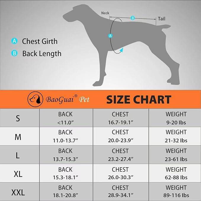 Dog Back Brace for Arthritis, Dog Hip Brace for IVDD, Frame Support Harness for Back，Keeps The Back Stable and Reduces Movements and Pains（M）