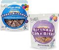 The Lazy Dog Cookie Co. - Original Pup-Pie - Happy Birthday Dog Treat for a Charming Boy, 5 oz with Bag of 5oz Birthday Cake Bite Mutt Mallows