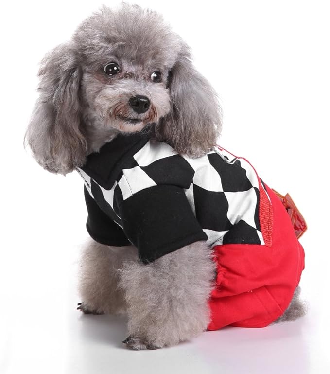 Puppy Joker Costume Halloween Christmas Funny Party Cosplay Clothes for Cat, Small Dog