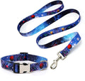 Dog Collar and Leash Set, Quick Release Buckle Soft Durable Print Puppy Collars Adjustable for Small Medium Large Pet Male Dogs Boy Cat Galaxy S