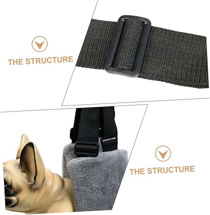 BESTonZON Comfortable Dog Sling Harness for Rehabilitation Fleece Material Support Vest for Weak Senior Dogs Dog Lifting Harness for Rear Legs for Mobility Assistance