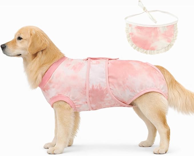 Dog Surgery Recovery Suit, E-Collar & Cone Alternative, Surgical Onesie for Dogs Female Male After Spayed Neutered, Soft Body Suits Post Spay Neuter, Large Pet Anti Licking Abdominal Wounds Onsie, XXL