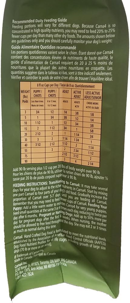 CARNA4 Air Dried Dog Food, Duck Recipe, Quick Baked Whole Food Nutrition with Sprouted Seeds, Natural Probiotics & Enzymes, No Synthetics, Grain-Free - 22 Pound
