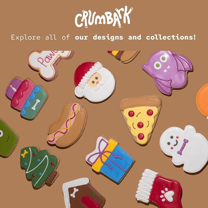 Off The Menu Gift | Hand-Decorated Dog Cookies – 3 Pack in Gift Box | Extra Large Dog Treats 62g Cookie, Vegan Snacks for Dogs, Gifts for Dogs