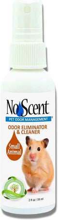 No Scent Small Animal Guinea Pig Cage Cleaner | Hamster & Rabbit Habitat Pet Odor Spray (2 Fl Oz / 59 mL)