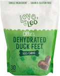 Love Leo Dehydrated Duck Feet for Dogs (30 Count) – 100% Natural, Grain-Free, High-Protein Duck Feet Dog Chews for Dental Health and Training Rewards – Made in USA