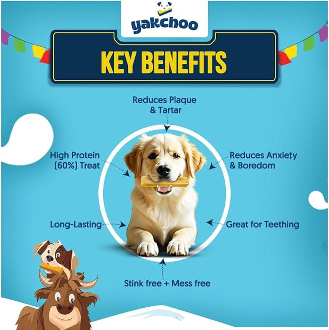 Real Himalayan Dog Chews - (Large - 3 Chews) | 100% All Natural | Dog Treats for Large Breed | Dog Chews Long Lasting for Aggressive Chewers | High Protein | Dental Sticks for Dogs