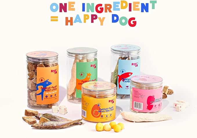 Freeze-Dried Single Ingredient Dog Treats (Strawberry Yogurt with Goat Milk)