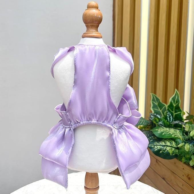 Dog Dress for Small Girl Dogs Cat Dresses for Cats Only Pink Pet Dresses with Bow Decor Cute Summer Girl Dog Skirts,Sleeveless Small Chihuahua Yorkie Clothes