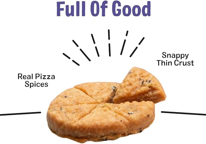 Three Dog Bakery Pupino’s Pizza Cookies for Dogs, Dog Treats with Real Ingredients, 16 oz