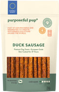 Duck Sausage Dog Treats – All Natural, Single Ingredient, Grain-Free Chews for Dogs | Premium European Quality | High-Protein, Air-Dried, Healthy Snack (10 Pack, Duck Sausage)