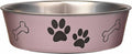 Loving Pets Bella Dog Bowls- Stainless Steel Dog & Cat Bowls - Spill Proof Dog Food Bowl, Cat Bowl, Puppy Essentials & Pet Supplies Great for Home & Travel (Large 35-65 lbs, Grape)