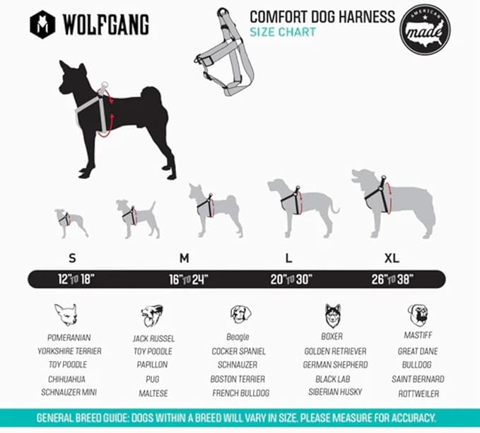 Wolfgang Heavy Duty Adjustable Dog Harness, Pull-Tested to Over 800 lbs for Walking & Training, DigitalDog Print, Large