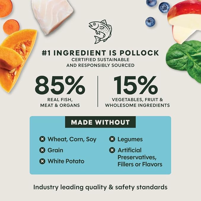Instinct FreshDried Bites, Natural Freeze-Dried Dog Food, Grain-Free - Wild-Caught Pollock, 24 oz. Bag