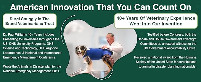 SurgiSnuggly Veterinary Invented Dog Surgical Recovery Suit for Female Spay or Male Dogs Neuters,Cone Alternative, Original Dog Onesie Bodysuit for After Surgery Small, Medium, Large Dogs LL R EC