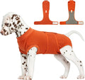 FUAMEY Dog Recovery Suit Male,Dogs Surgery Neuter Suits Puppy Spay Shirts for Female Protect Dog's Skin Anti Licking Abdominal Wounds Doggie Onesie Pet Bodysuit Alternative to Cone Orange S