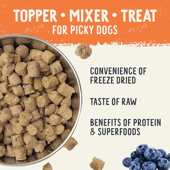 Health Extension SuperBites Freeze-Dried Raw Chicken Meal Mixer for Dogs, (12 oz, 340.2 g) – Premium Blend with Raw Proteins and Superfoods for Optimal Nutrition