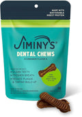 Jiminy's Dental Chews for Dogs, Cinnamon Flavor, Scientifically Proven to Improve Oral Health, Dental Bones Clean Teeth, Fight Bad Breath, and Removes Plaque and Tartar, X-Small, 38ct (Pack of 1)