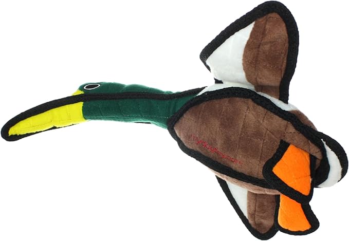 TUFFY - World's Tuffest Soft Dog Toy -Barnyard- Multiple Layers. Made Durable, Strong & Tough. Interactive Play (Tug, Toss & Fetch). Machine Washable & Floats. (Duck, Large)