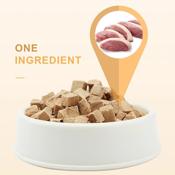Freeze Dried Raw Duck Bites - Dog & Cat Treats Food Topper, High Protein, Single-Ingredient Composition, Ideal for Picky Eaters & Pets with Allergies (2.0 oz, Just Duck)