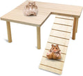 BNOSDM Wooden Hamster Platform with Legs Small Animal Standing Platform Exercise Toy Cage Accessories for Syrian Dwarf Hamsters Guinea Pigs Gerbils Degus Chinchillas Mice Bird