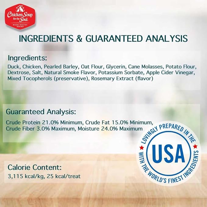 Chicken Soup for the Soul All Natural Premium Savory Sticks Soft & Chewy Dog Treats, Real Duck First Ingredient, No By-Products, Artificial Colors, Flavors or Preservatives, Duck, 4.5oz
