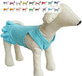 Pet Clothes Small Dog Clothing Blank Color Sport Dress T-Shirts Tee Dresses Tanks Top for Small Size Female Dogs Summer Spring Pet Costumes 100% Cotton (M, Turquoise)