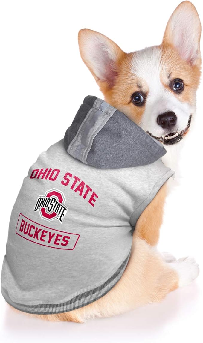 Littlearth NCAA Unisex NCAA Pet Hooded Crewneck with Team Logo and Name