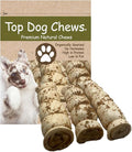 Top Dog Chews – 10” – 12” Buffalo Beef Cheek Rolls with Bully Dust Sprinkles, 3 Pack, Long Lasting Dog Bones for Aggressive Chewers, Rawhide Free Dog Treats (10" 3 Pack, Roasted)