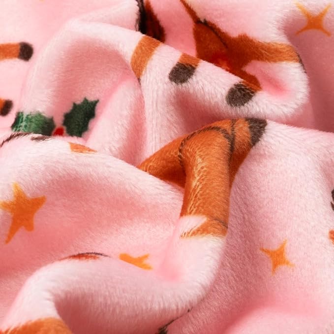 Fitwarm Christmas Reindeer Dog Pajamas, Christmas Clothes for Small Dogs Girl, Holiday Pet Outfit, Pink, Red, Large