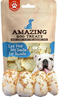 Amazing Dog Treats - Beef Cheek Rolls Mega Thick (Bully Dust Flavor, 5-6" - 4 Count) - Safe Rawhide Alternative Dog Chew - Great for Power Chewers - Long Lasting Dog Chew - Retriever Rolls for Dogs