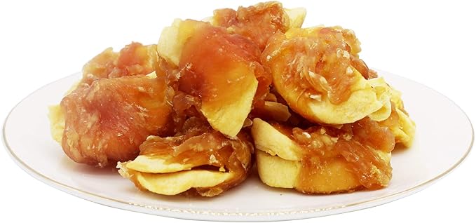 Chicken Wrapped Apple Dog Treats - Limited Ingredient Soft & Chewy Snacks, Natural Training Rewards with Real Chicken & Apple for All Dog Sizes 1lb/454g