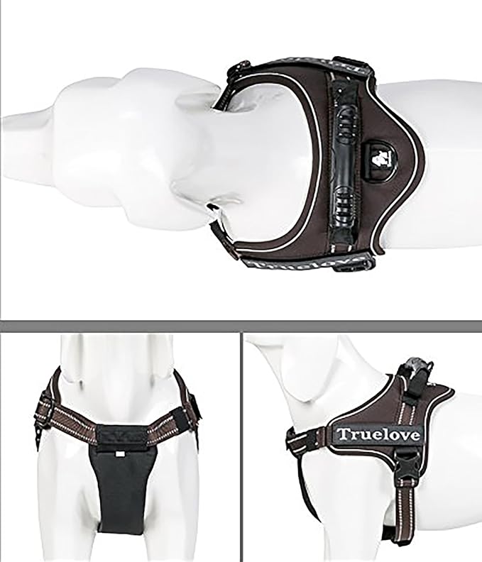 Truelove Dog Harness No-Pull Reflective Stitching Ensure Night Visibility Outdoor Adventure Big Dog Harness Perfect Match Puppy Vest TLH5753 Now Available in 6 Colors 6 Sizes