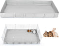 Glittme Guinea Pig Cage Liner, Waterproof Liner for Guinea Pigs, Guinea Pig Bedding with Tarp Bottom for Grid Cage, Cage Liners for Guinea Pig, Bunny, Hamster, Rabbit,Not Include Cage,47 * 24 inches