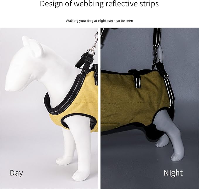 Senior Dog Lift Harness with Reinforced Padding for Post Surgical Let Adjustable for Outdoor Activity Dog Mobility Aid
