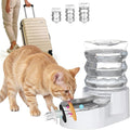 RIZZARI Dog Water Bowl Dispenser: 5L Large Stainless Steel Gravity Feeder - Helps Prevent Urinary Stones -Leak-Proof -Spill-Free Use-Small Dogs & Cats -Perfect for Kitchen & Daily Hydration