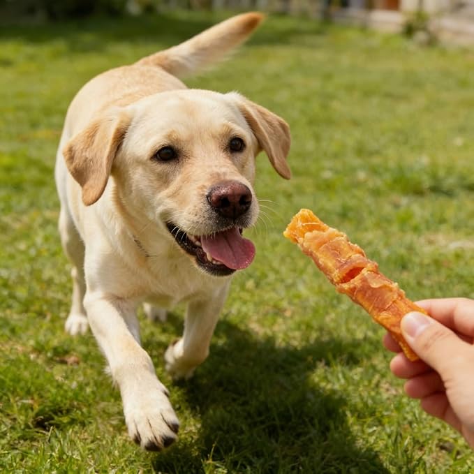 Jungle Calling Chicken & Sweet Potato Dog Treats – Gluten-Free, Grain-Free, High-Protein Natural Chews for Medium/Large Breeds, 10.6 oz