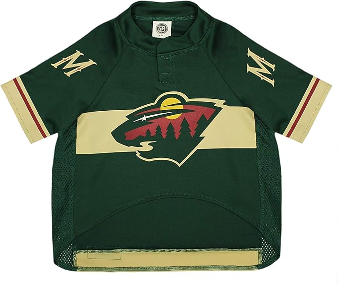 Pets First NHL Minnesota Wild Jersey for Dogs & Cats, X-Small. - Let Your Pet be a Real NHL Fan!