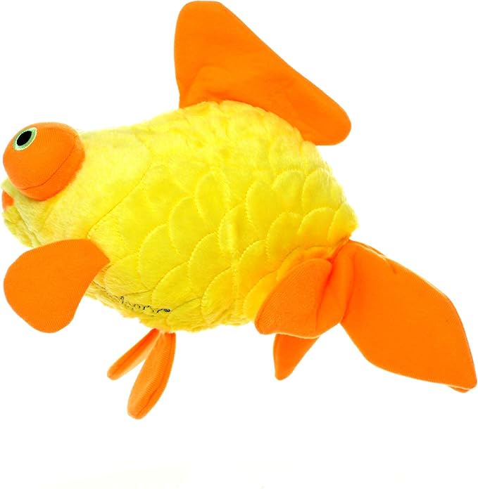 MIGHTY- Massive - Squeaker-Multiple Layers. Made Durable, Strong & Tough. Interactive Play Dog Toy (Tug, Toss & Fetch). Machine Washable & Floats. (Goldfish, Massive 2 Pack)