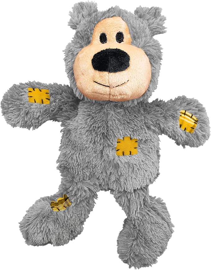 KONG - Wild Knots Bear - Internal Knotted Ropes and Minimal Stuffing for Less Mess - for Small/Medium Dogs (Assorted Colors)