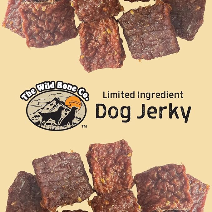 The Wild Bone Company Rabbit Jerky Dog Treats | Natural High Protein Chewy Training Bits | Made in The USA, 2.25 Ounces (Pack of 3)