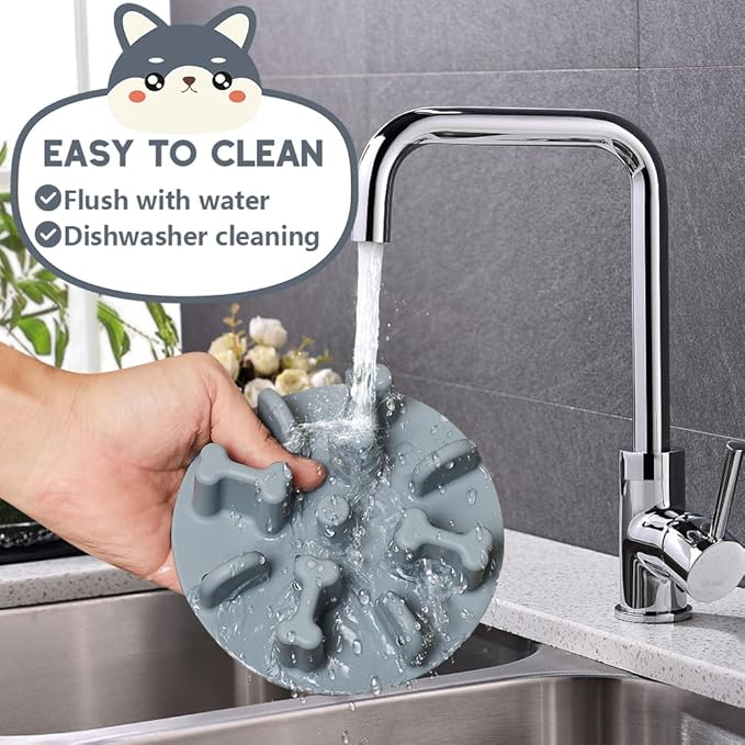Slow Feeder Dog Bowls Insert, Animire Soft Silicone Anti-Choking Puzzle Slow Feeder, Anti-Slip Slow Down Eating Feeder Insert, Compatible with Regular Elevated Dog Bowls