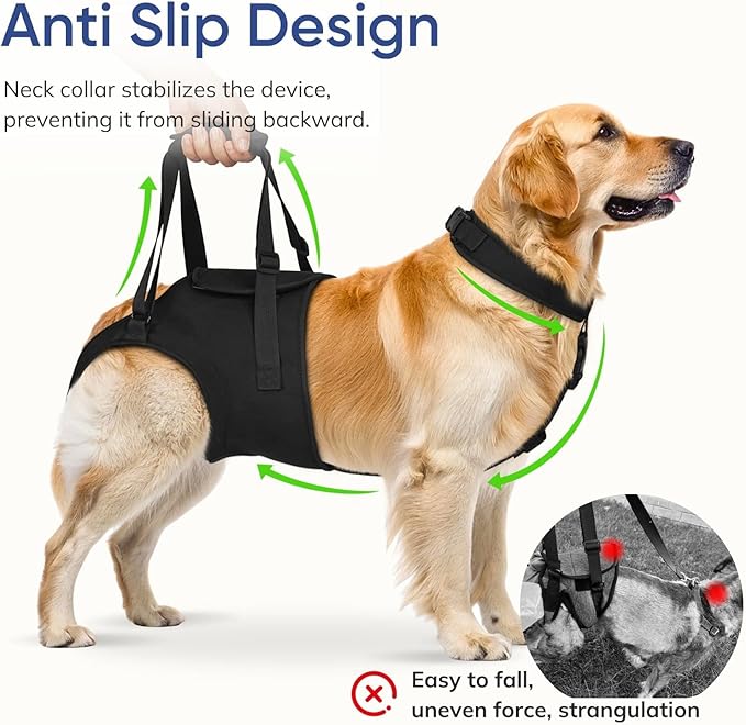 Dog Sling for Large Dogs Hind Leg Support, Senior Dogs Lift Assist Harness for Weak Back Leg Support, Help Large Breed Rear Leg Up Harness, Mobility Aids for Elderly, Injured, Paralyzed Dog, XL
