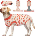 Kuoser Dog Recovery Suit for Female Male Dogs, Post-Surgery Bodysuit for Spay Neuter, Dog Onesie After Surgery, Anti-Licking Pet Surgical Recovery Suit, PinkStrawberry XL