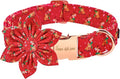 Unique style paws Cotton Dog Collar with Bow Puppy Collar with Red White Round Dot for Small Medium Large Boys Girls Dogs