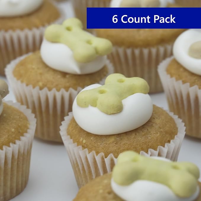 Puppin Mini Cupcake Dog Treat - 6 Pack, Quality Baked Goods for Your Furry Friends, Natural, Soft Cake, Pet Reward, Party Snack