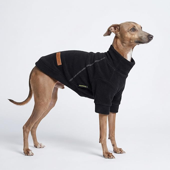 Fitwarm 3 Pack Classic Fleece Dog Sweater, Winter Clothes for Small Dogs Boy Girl, Turtleneck Dog Sweatshirt, Pet Pullover Jumper, Cat Apparel, Black, Olive Green, Cream, XS