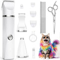 Cat Grooming Clippers Kit with Paw Trimmer, 3 in 1 Electric Pet Hair Trimmer Supplies for Thick Matted Hair, Heavy Coat Butt Shaver Cat Razor Fur Trimmer for Dogs at Home (White)
