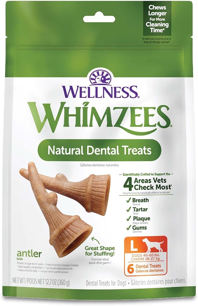 WHIMZEES Wellness Occupy Dog Dental Treats, Large Size, (6 Count)